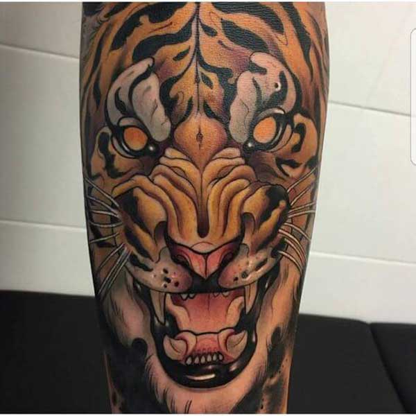 59 Tatuagens de Tigres Inspiradoras Masculinas e Femininas