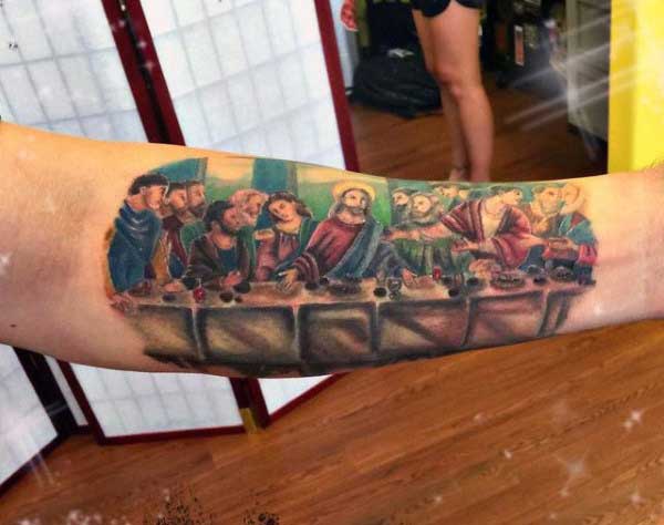 55 Tatuagens da Santa Ceia para Inspirar Sua Próxima Tattoo