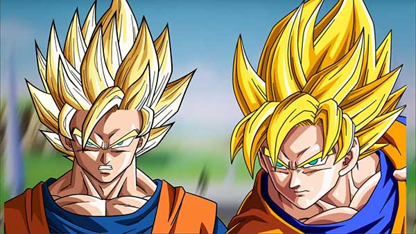 Goku SSJ1 e SSJ2 Goku SSJ1 e SSJ2