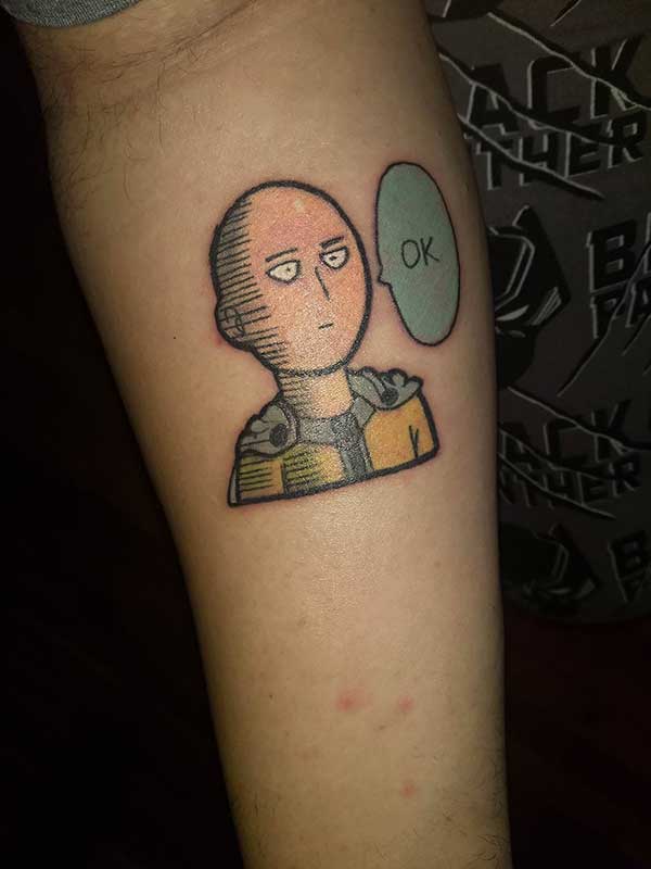 Tatuagem do One Punch Man Tatuagem do One Punch Man