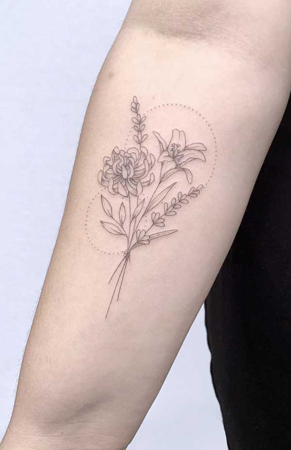 flores pontilhadas