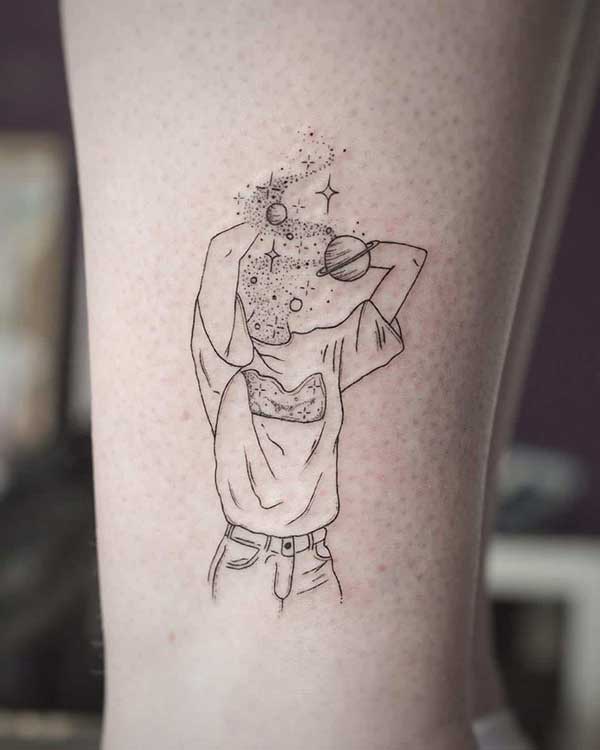 tatuagem de linhas finas