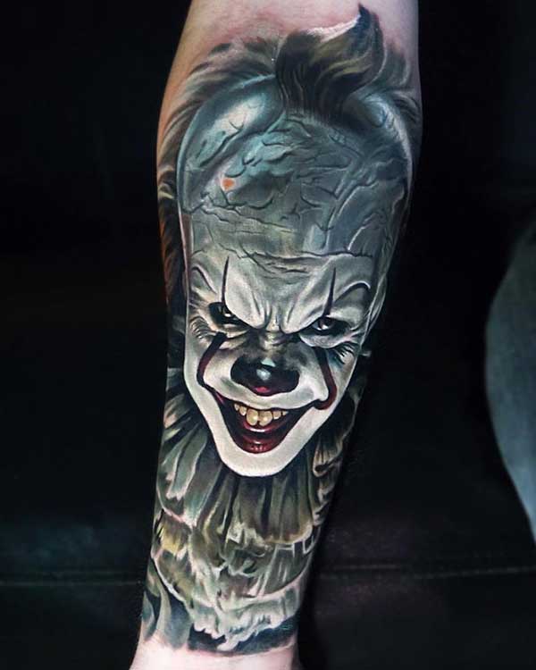 tattoos de palhaco no braco tattoos de palhaco no braco
