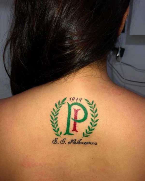 Tatuagens do Palmeiras femininas 2 Nas costas.