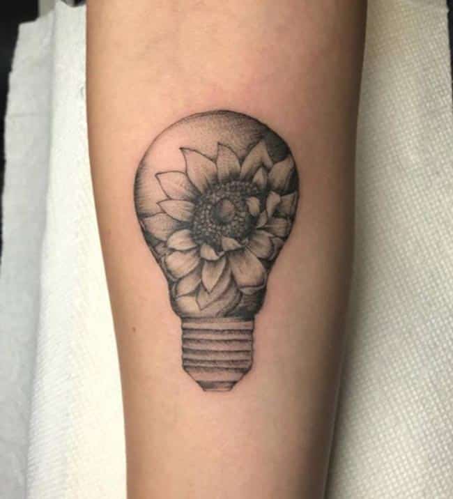 Lampada com flor Lampada com flor