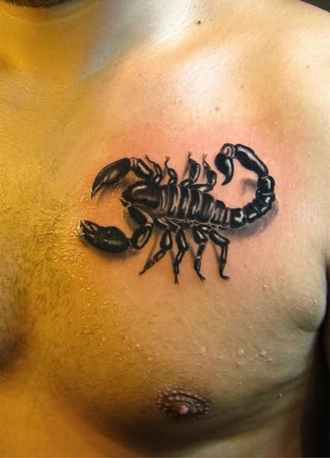 escorpiao em 3D tatuado 2 escorpiao em 3D tatuado 2