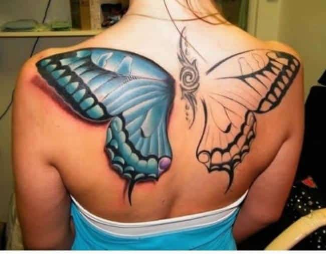 Significado das tatuagens de asas de borboleta 2 Significado das tatuagens de asas de borboleta 2