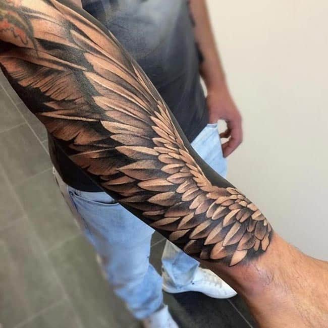 Tatuagens de asas no braco Tatuagens de asas no braco