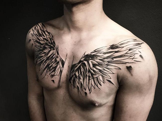 Tatuagens de asas no peito 9 3 Tatuagens de asas no peito 9 3