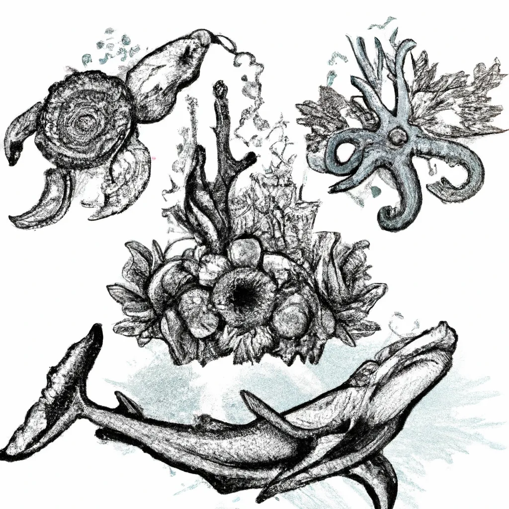 Dicas Tatuagens de recifes de coral e biodiversidade marinha