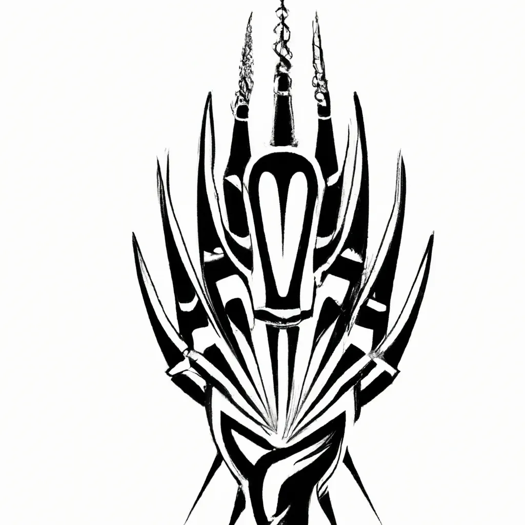 Figura Tatuagens de elementos estilizados e estilhacados