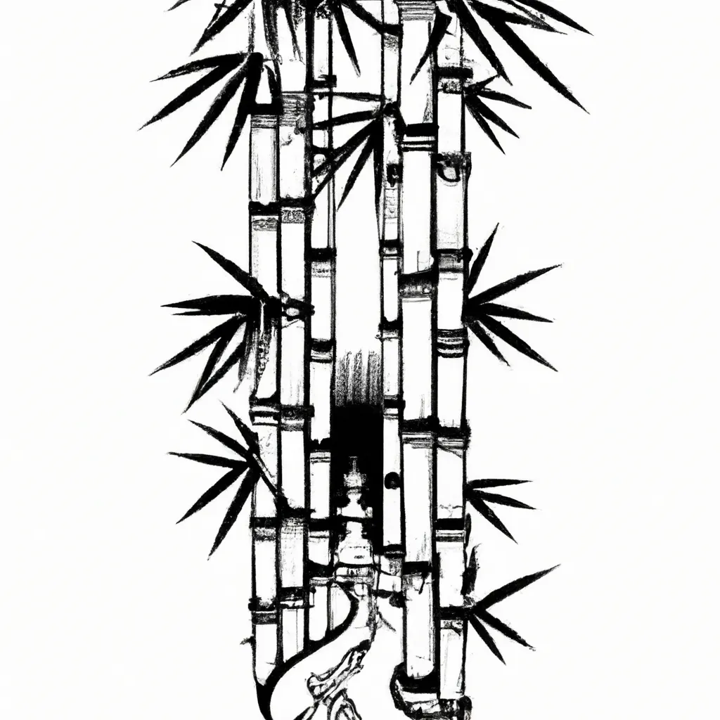 Figura Tatuagens de florestas de bambu e culturas asiaticas