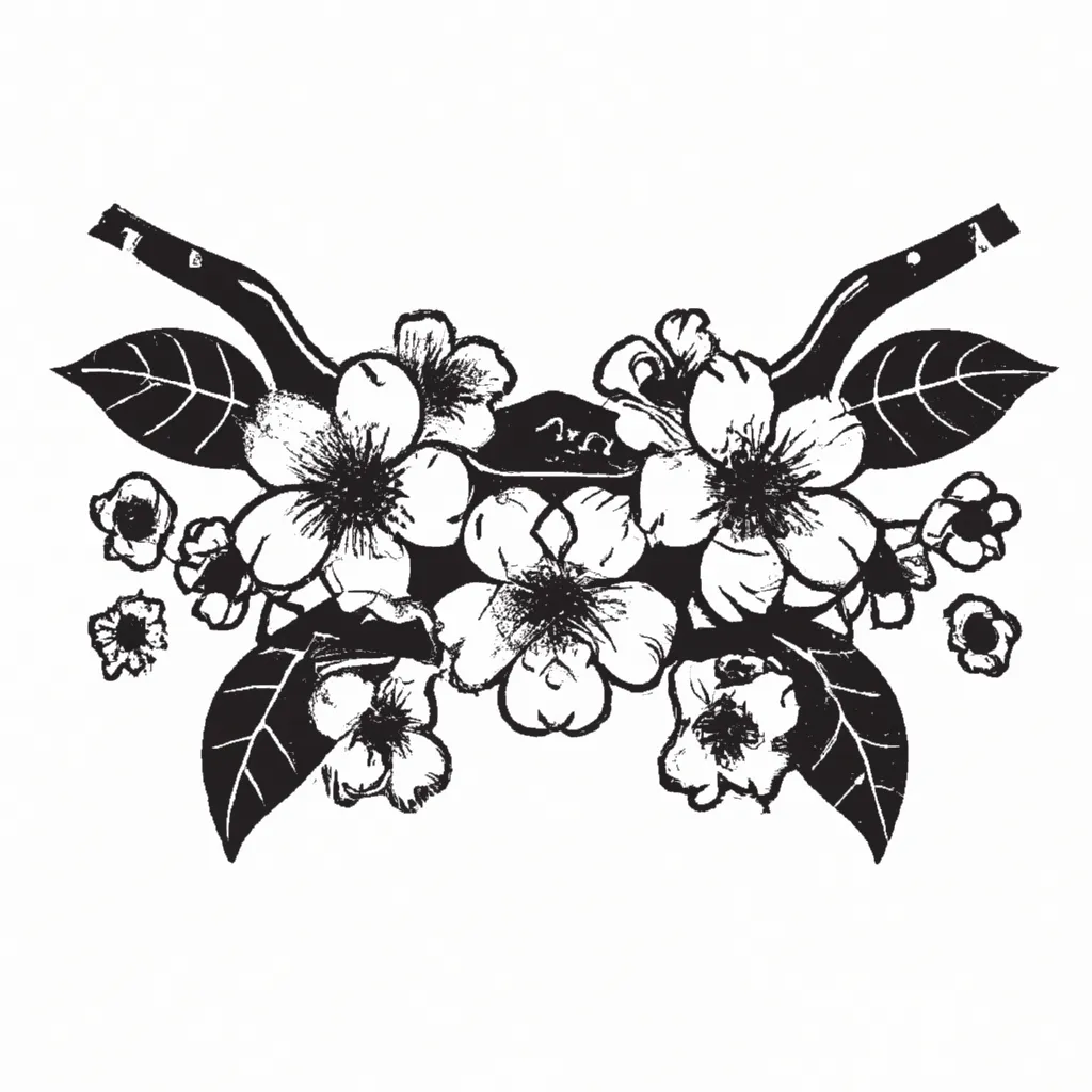 Fotos Tatuagens de flores de cerejeira e simbolos de renovacao Fotos Tatuagens de flores de cerejeira e simbolos de renovacao