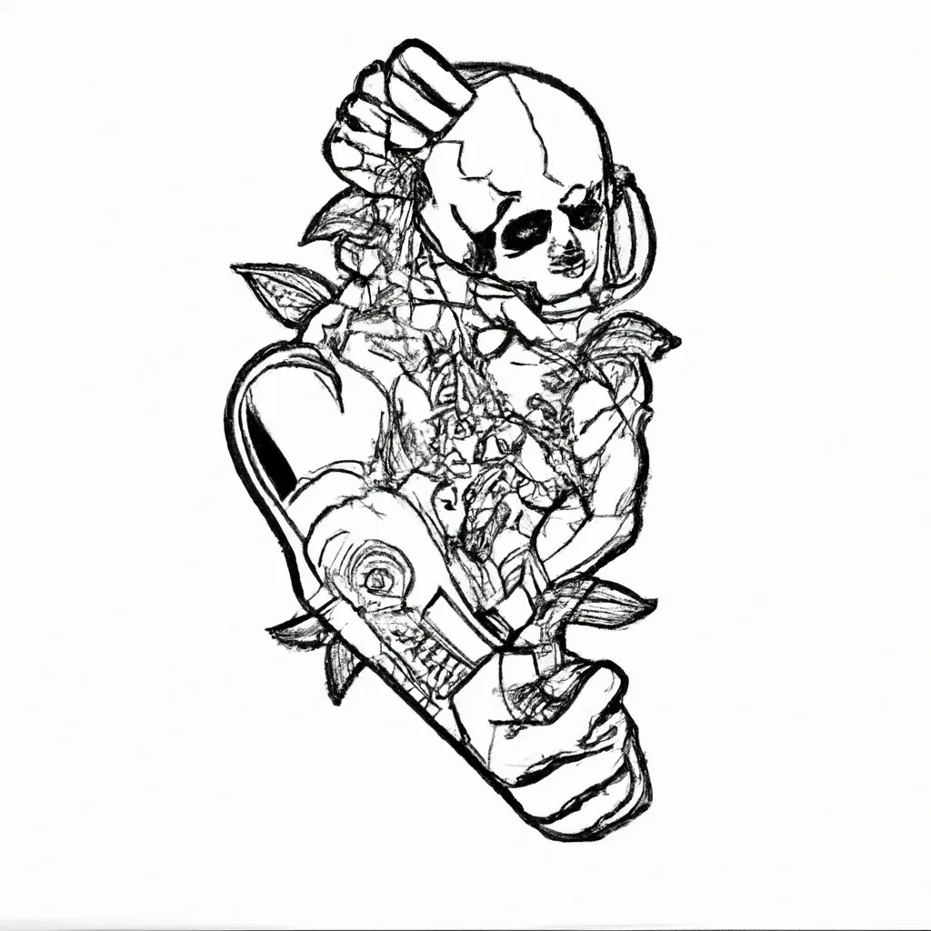 Vetores Tatuagens de ilustracoes futuristas e de ficcao cientifica