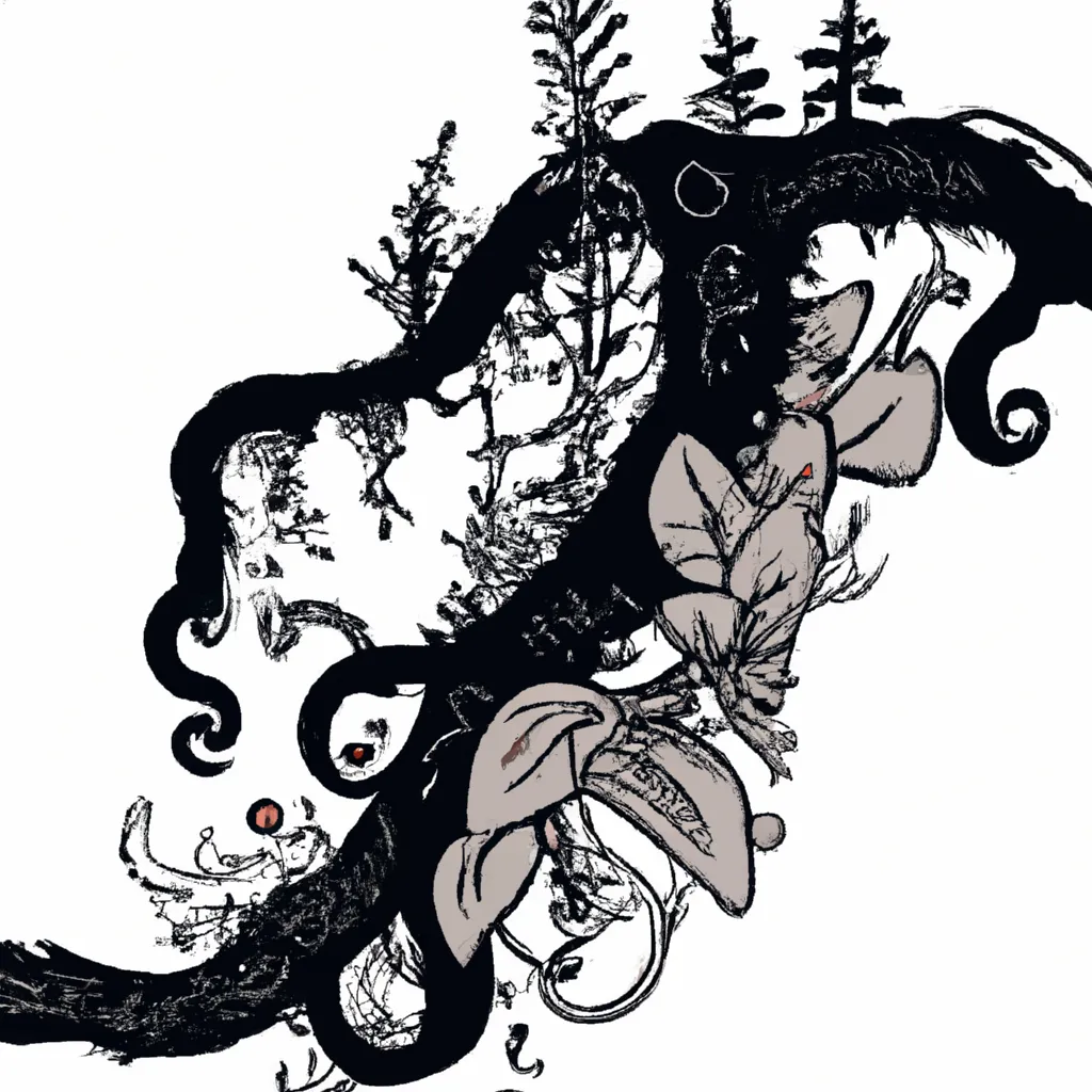 Vetores Tatuagens de musgos e liquens os pioneiros da natureza Vetores Tatuagens de musgos e liquens os pioneiros da natureza