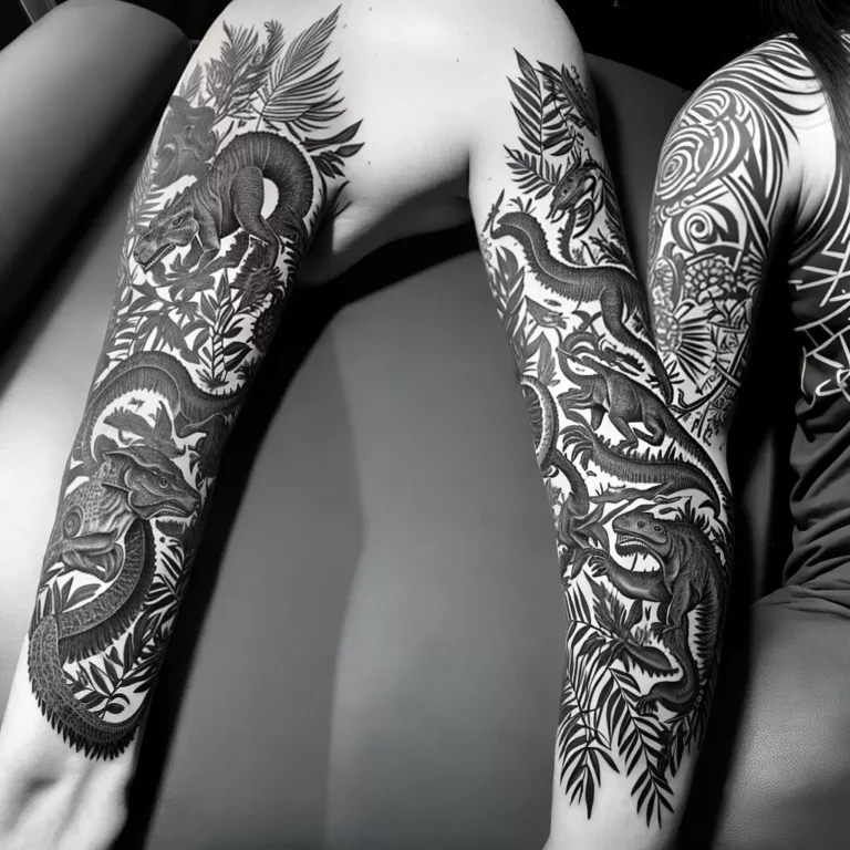 Fotos braco tatuado dinossauros fosseis scaled Fotos braco tatuado dinossauros fosseis scaled