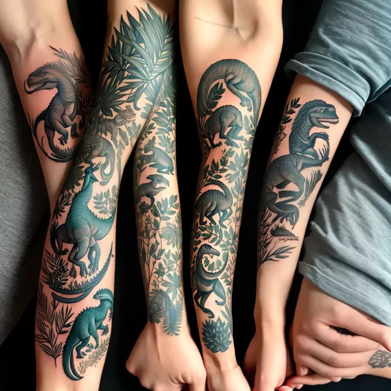 Fotos casal tatuagem dinossauro amor 1 scaled Fotos casal tatuagem dinossauro amor 1 scaled