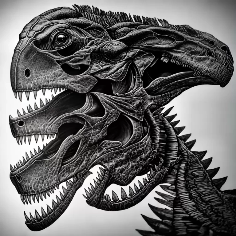 Fotos ilustracao dinossauro tatuagem detahes scaled