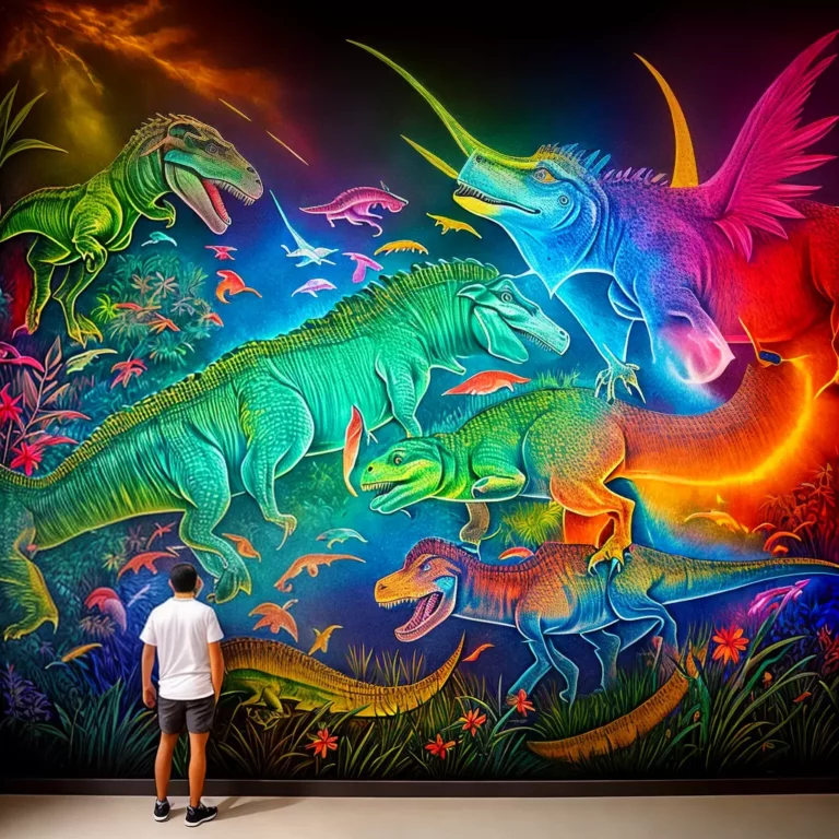 Fotos parede dinossauros iluminada escolha scaled