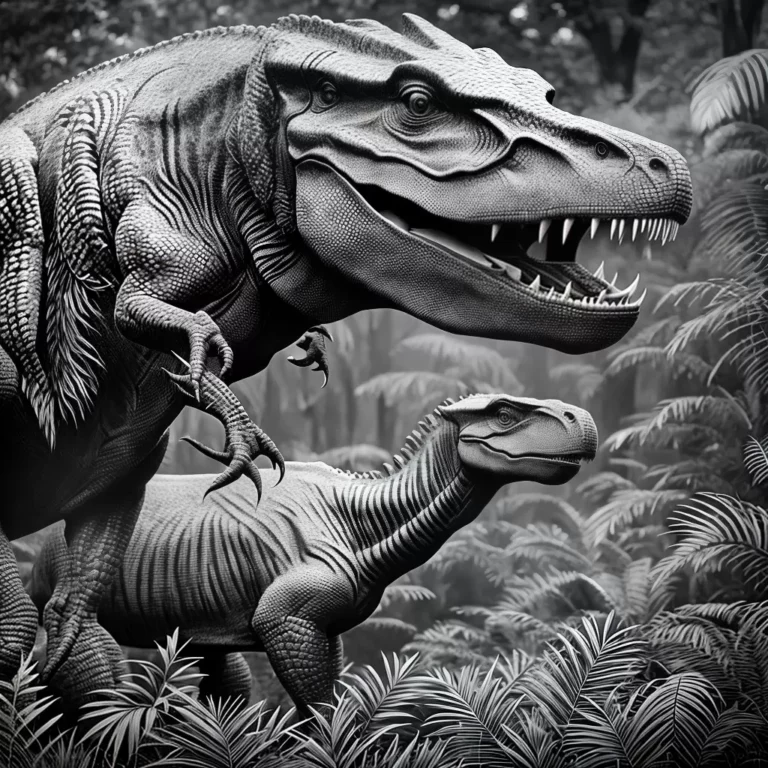 Fotos sketch t rex tribal folhagem scaled