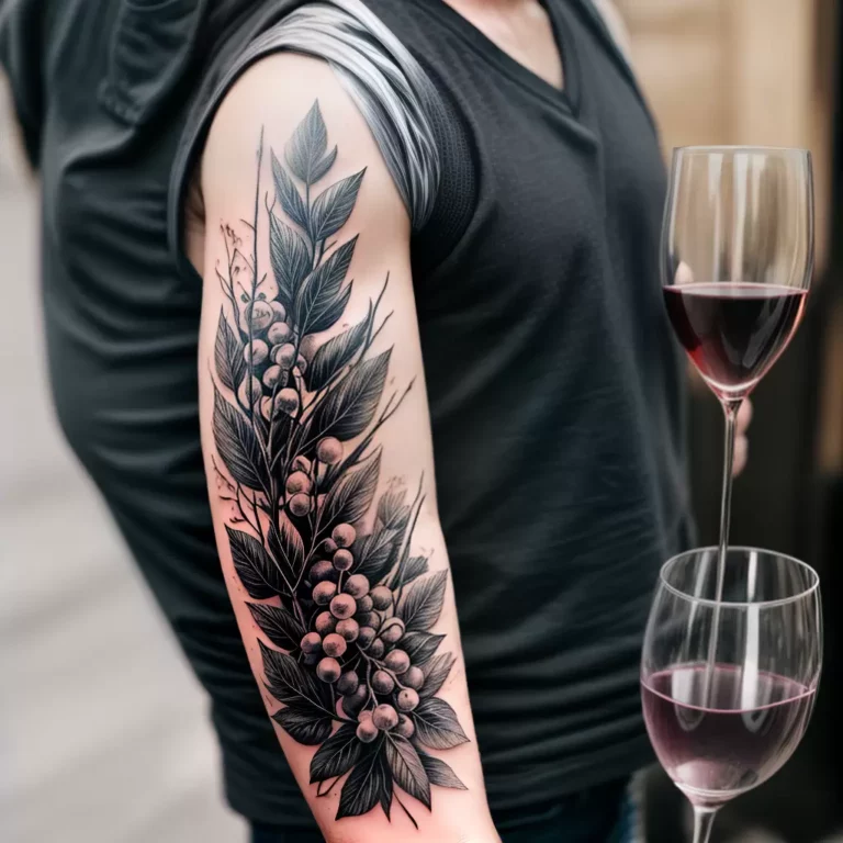 Fotos tatuagem antebraco garrafa vinho scaled