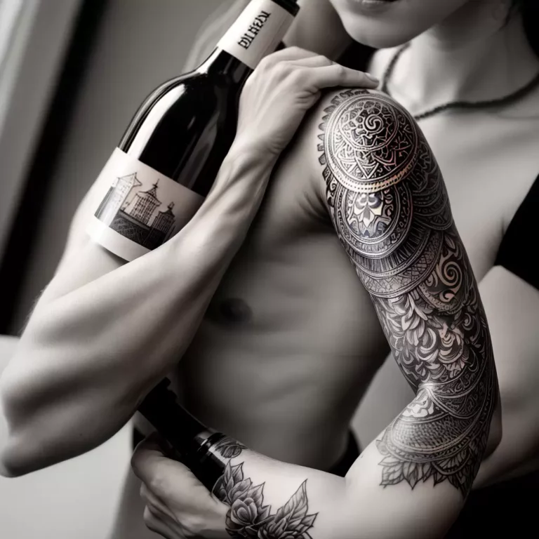 Fotos tatuagem antebraco vinho garrafa copo scaled