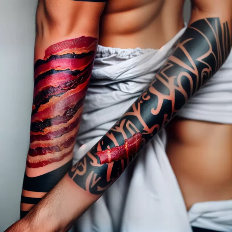 Fotos tatuagem bacon realista antebraco 2 scaled Fotos tatuagem bacon realista antebraco 2 scaled