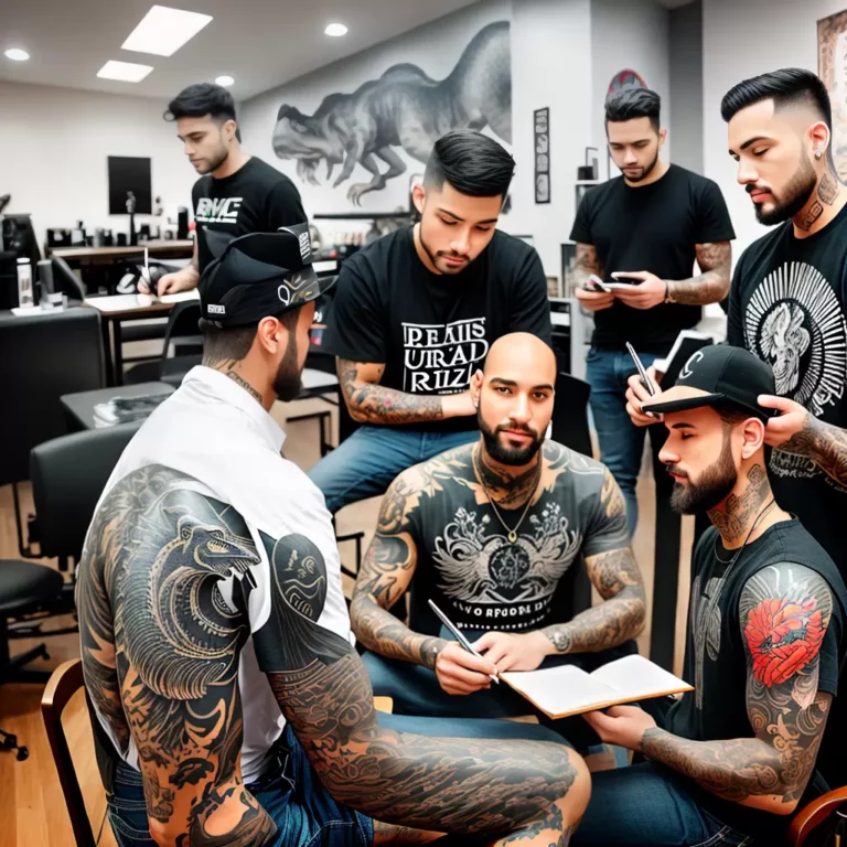 Fotos tatuagem dinossauro artista cliente mural scaled
