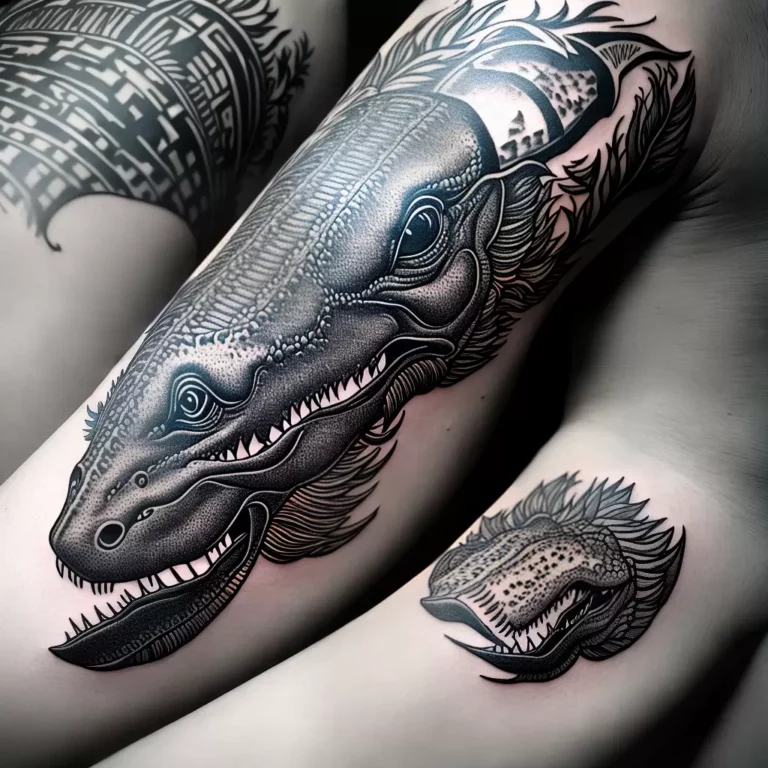Fotos tatuagem dinossauro artwork arte scaled Fotos tatuagem dinossauro artwork arte scaled