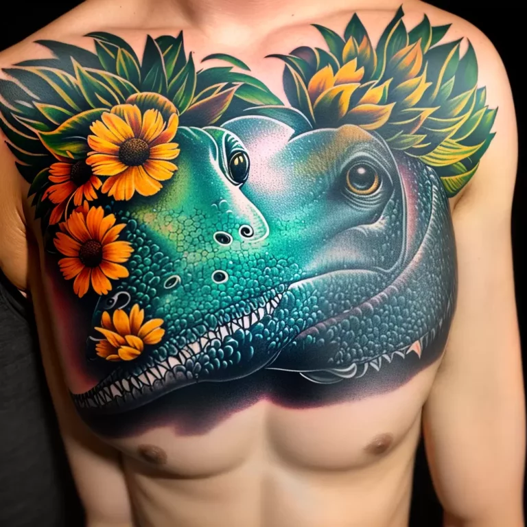 Fotos tatuagem dinossauro colorida cuidados scaled Fotos tatuagem dinossauro colorida cuidados scaled