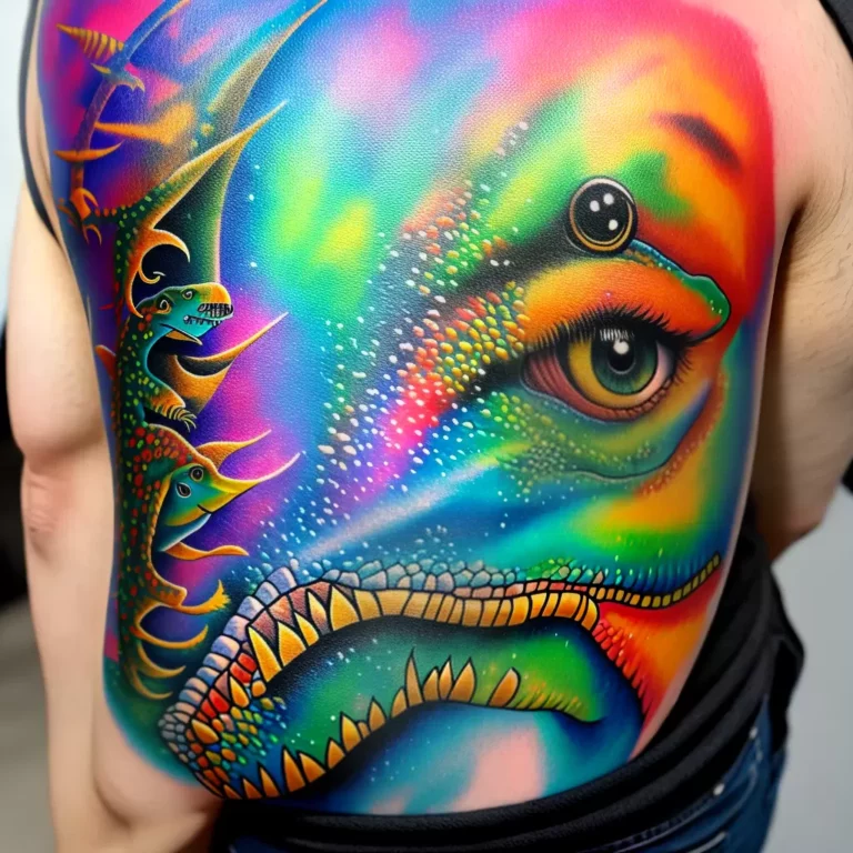 Fotos tatuagem dinossauro colorida historias scaled Fotos tatuagem dinossauro colorida historias scaled