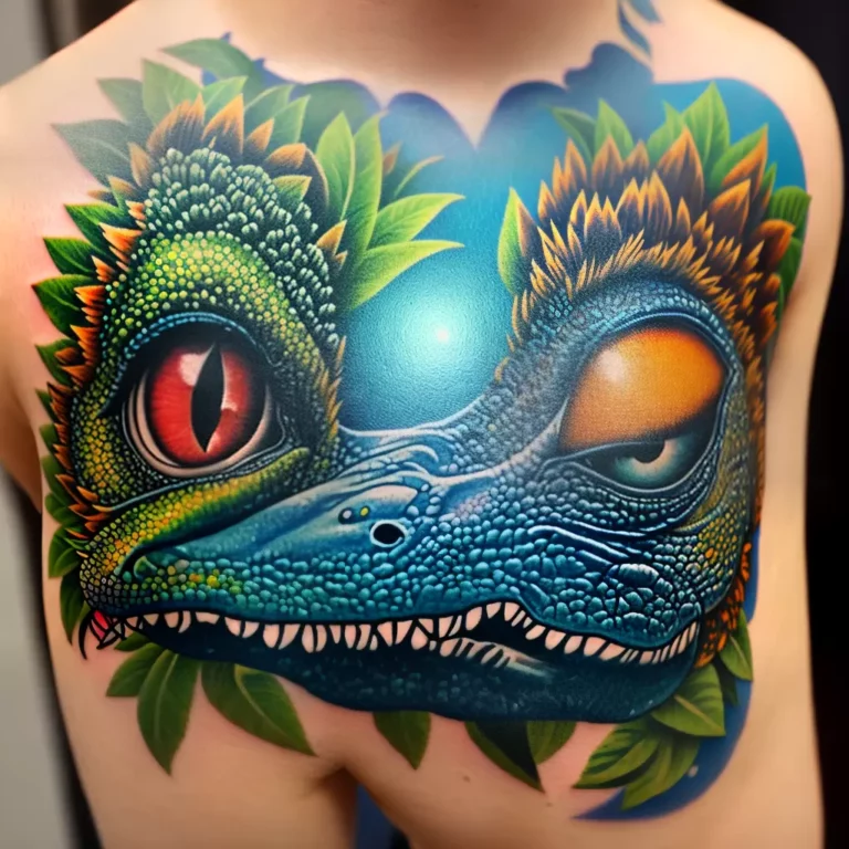 Fotos tatuagem dinossauro cores detalhes 1 scaled