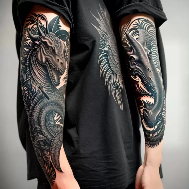 Fotos tatuagem dinossauros arte pele scaled Fotos tatuagem dinossauros arte pele scaled