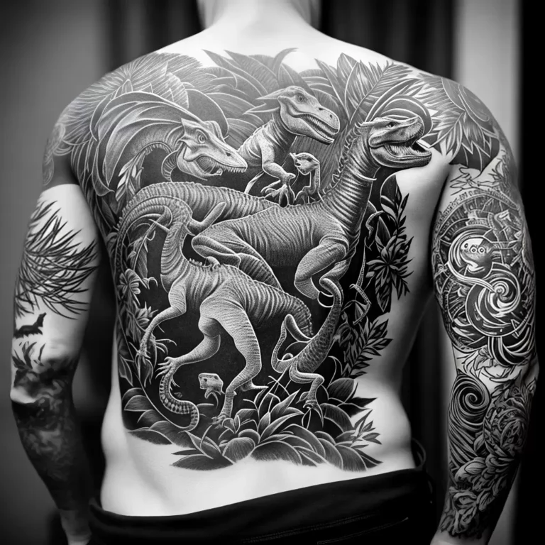 Fotos tatuagem dinossauros preto branco scaled