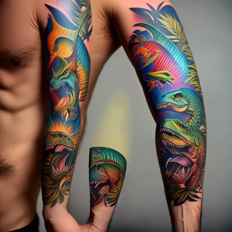 Fotos tatuagem dinossauros simbolismo forca scaled Fotos tatuagem dinossauros simbolismo forca scaled