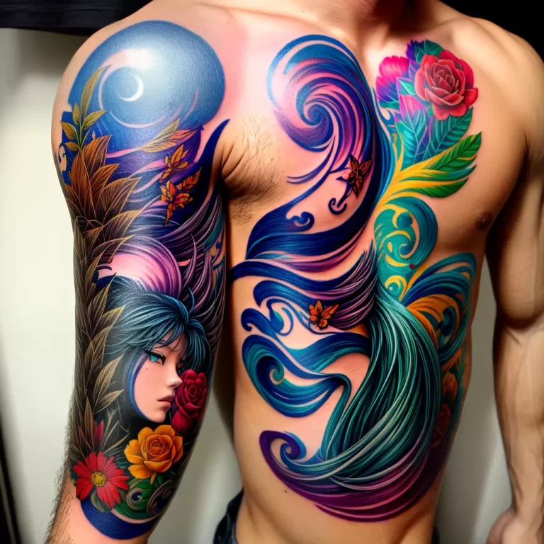 Fotos tatuagem ghibli colorida arte scaled Fotos tatuagem ghibli colorida arte scaled