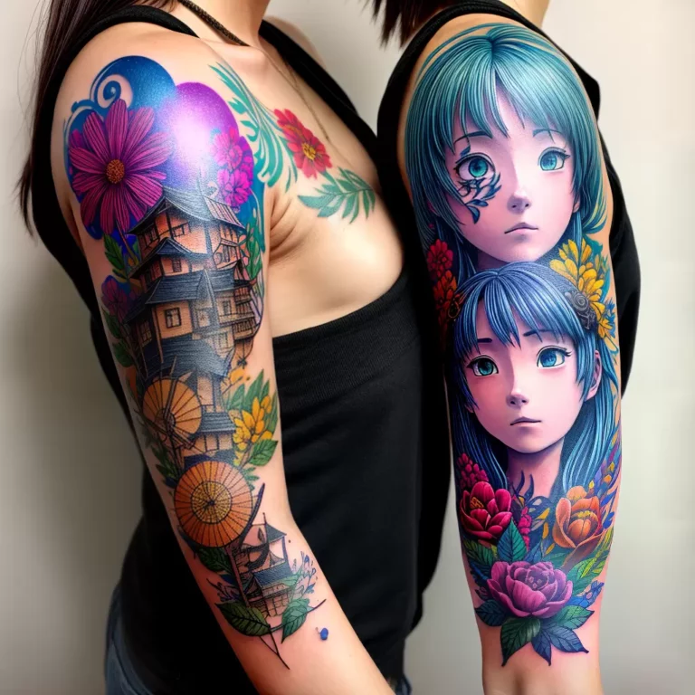 Fotos tatuagem ghibli colorida magia scaled Fotos tatuagem ghibli colorida magia scaled