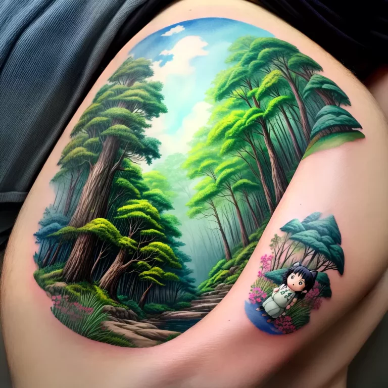 Fotos tatuagem ghibli floresta serena scaled Fotos tatuagem ghibli floresta serena scaled