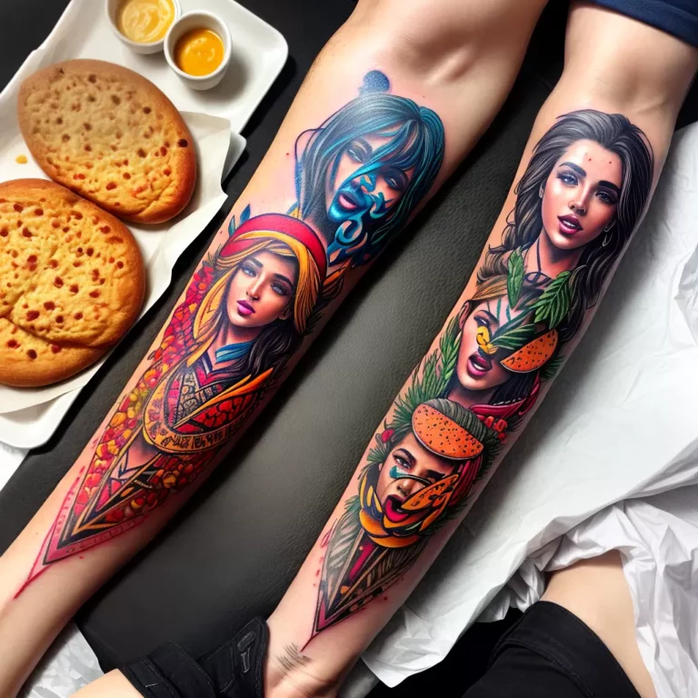Fotos tatuagem hot dog colorida braco scaled Fotos tatuagem hot dog colorida braco scaled