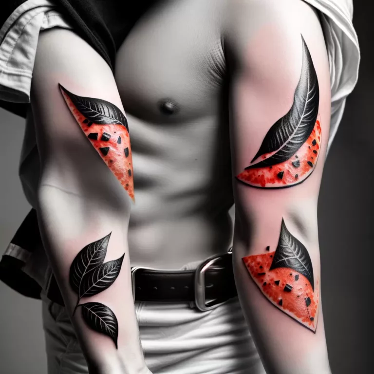Fotos tatuagem pizza mussarela detahada scaled