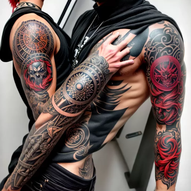 Fotos tatuagem slayer demonio manga arte scaled Fotos tatuagem slayer demonio manga arte scaled
