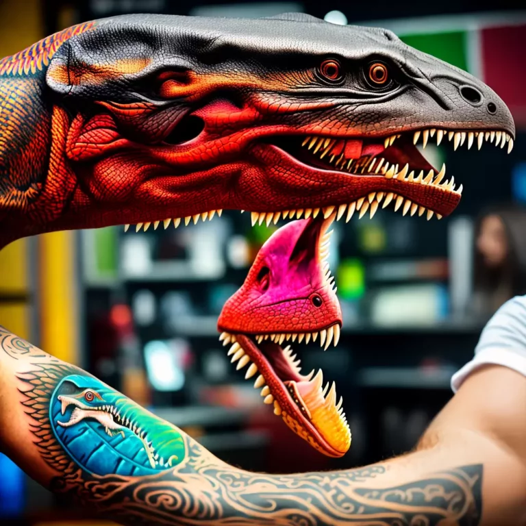 Fotos tatuagem t rex braco escamas scaled Fotos tatuagem t rex braco escamas scaled