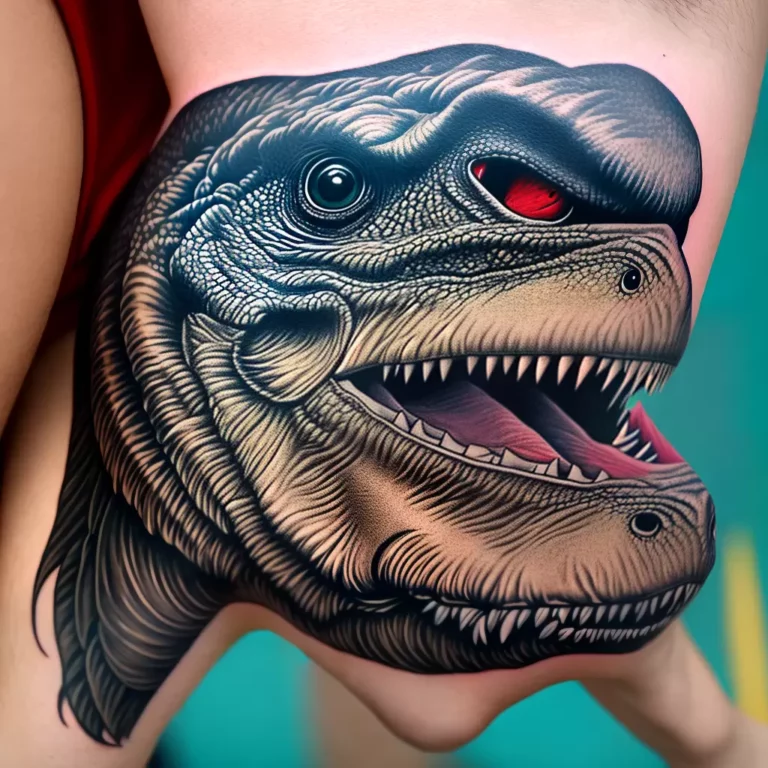 Fotos tatuagem t rex braco realista scaled Fotos tatuagem t rex braco realista scaled