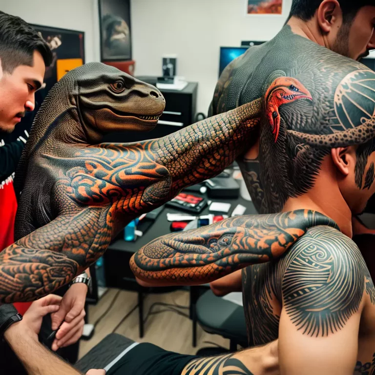 Fotos tatuagem t rex detalhes poster scaled Fotos tatuagem t rex detalhes poster scaled