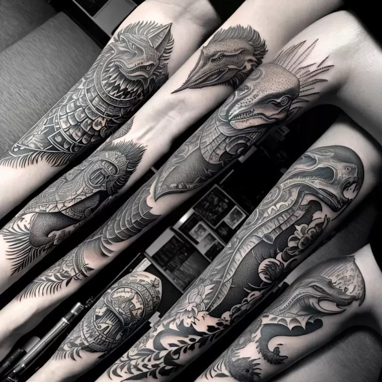 Fotos tatuagem t rex dinossauros preto branco scaled Fotos tatuagem t rex dinossauros preto branco scaled