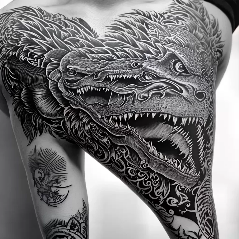 Fotos tatuagem t rex forca preto branco scaled