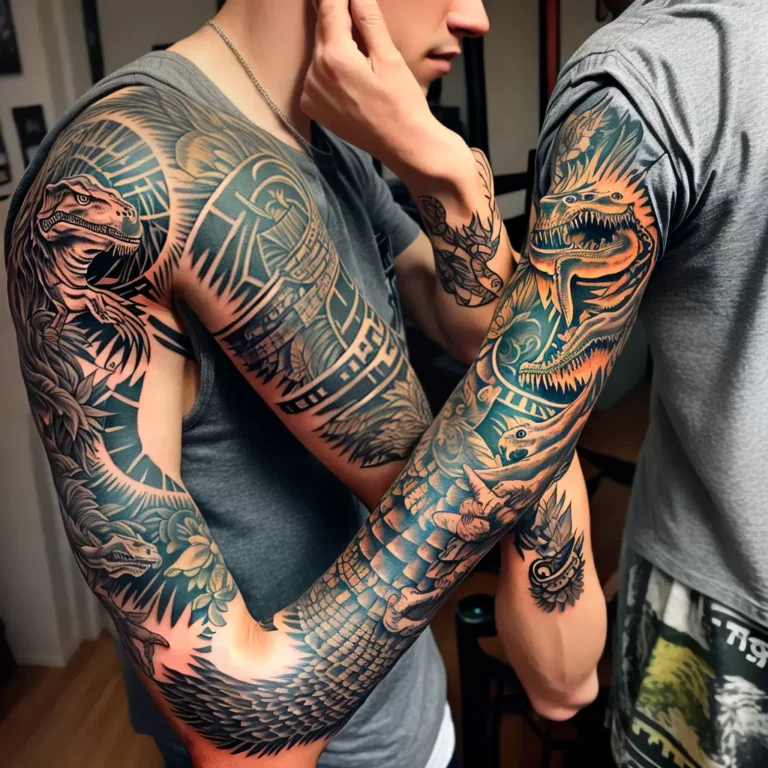 Fotos tatuagem t rex mural dinossauros scaled