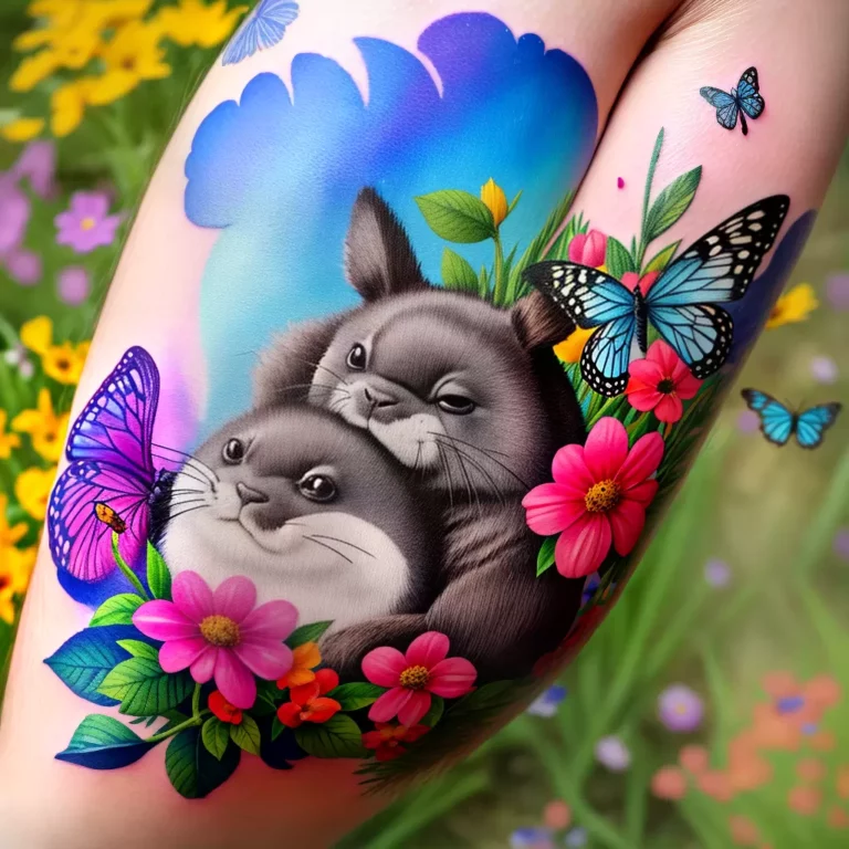 Fotos tatuagem totoro flores borboletas scaled Fotos tatuagem totoro flores borboletas scaled