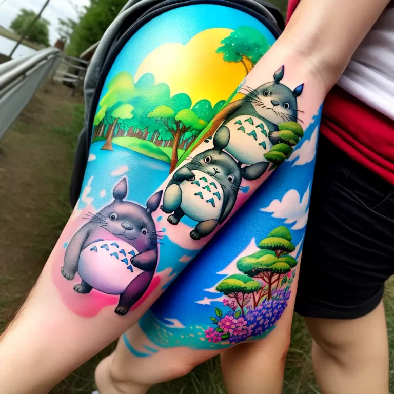 Fotos tatuagem totoro satsuki voo floresta scaled Fotos tatuagem totoro satsuki voo floresta scaled