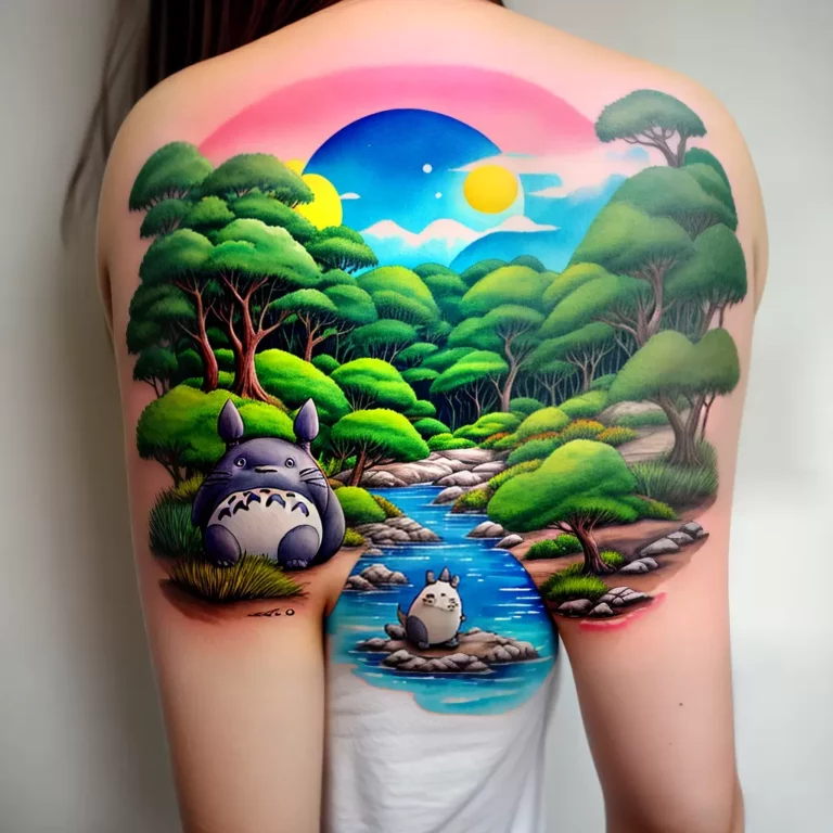 Fotos tatuagem totoro sprites floresta magica scaled